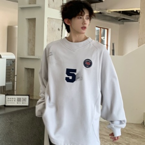 C316 WY1248 P68 秋装新款灰色卫衣运动舒适圆领时尚刺绣外套男装图片