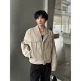 C316JK8037P108春装新款夹克衫短款外套卡其工装设计夹克宽松，男装夹克，电商C316