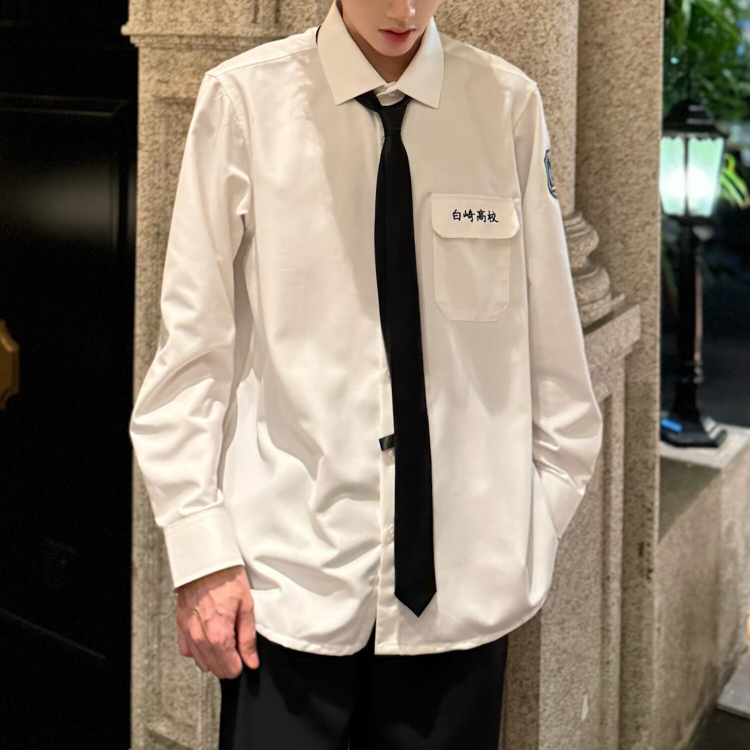C316CS1233P58送领带时尚百搭DK制服班服校服情侣装长袖衬衫,男装衬衫,电商C316
