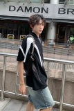 C316T1158P58夏装新款高品质时尚拼接撞色短袖T恤tee个性中性风，男装T恤，电商C316