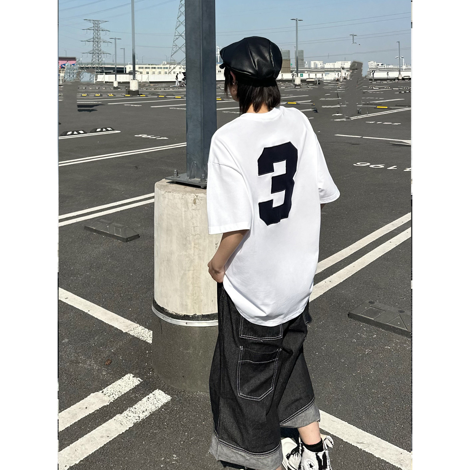 C316TH410P48夏装新款短袖T恤时尚短袖刺绣运动tee学院宽松,男装T恤,电商C316
