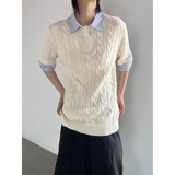 C316T8228P684色入miu感polo衫毛衣针织短袖T恤时尚tee潮，男装针织衫/毛衣，电商C316