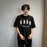 刺绣小香风珍珠字母短袖男款夏季美式半袖上衣hiphop潮牌痞帅T恤，男装T恤，电商C316