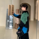 C316MY160P98冬装新款毛衣时尚拼色保暖网红百搭连帽雅痞，男装针织衫/毛衣，电商C316