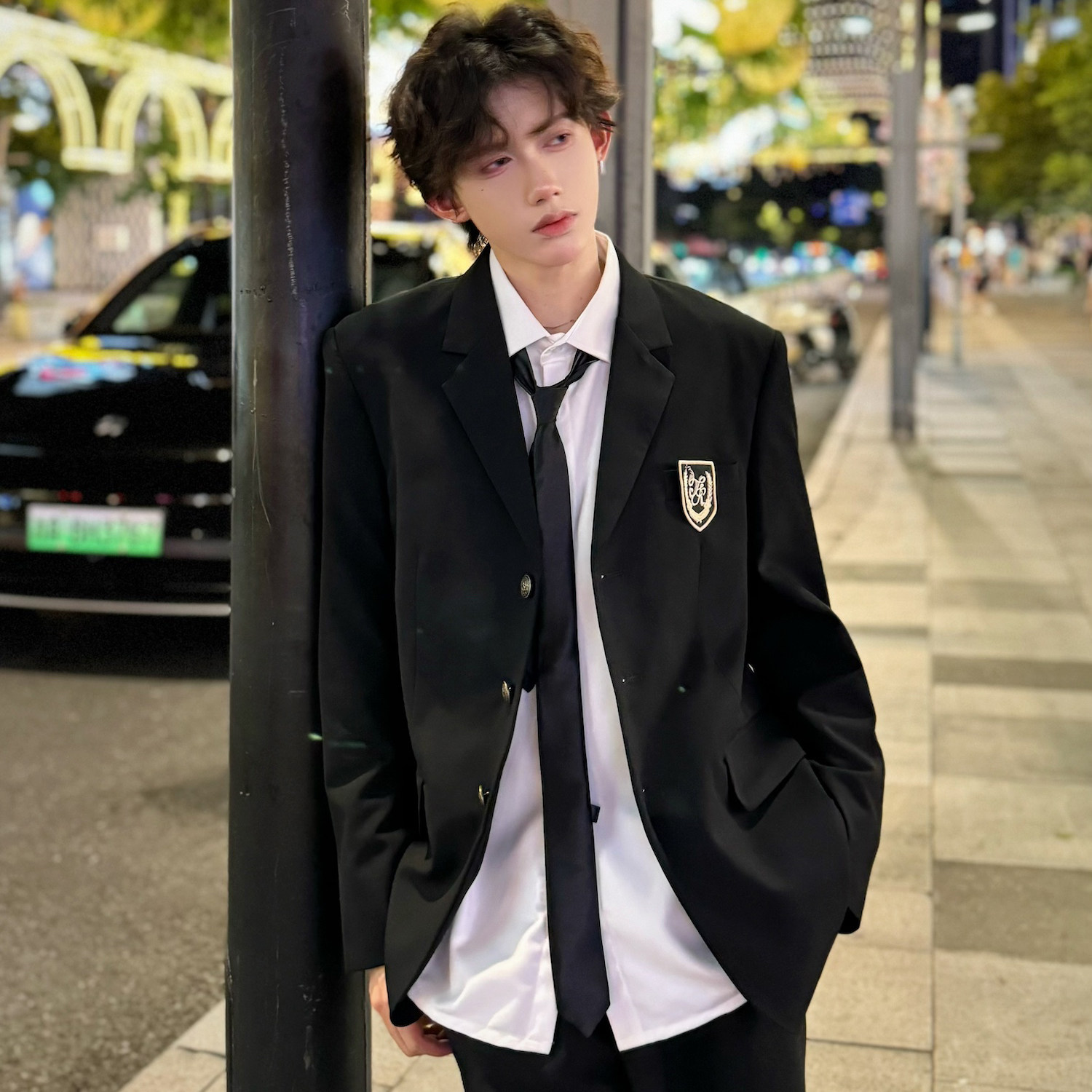 C316XZ1234P98秋冬新款制服校服班服西装学院风DK短款外套,男装西服套装,电商C316