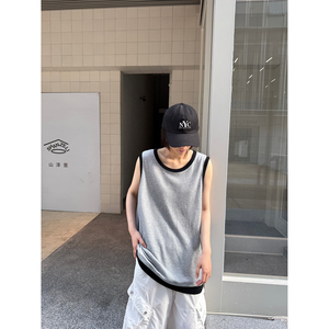 C316 B2509 P33 夏装新款拼接撞色背心时尚宽松运动型汗背心图片