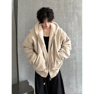 C316 MY1016 P158 秋冬新款座山雕加绒加厚棉衣棉服短款连帽外套图片