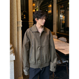 C316JK1072P128春装新款夹克拉链时尚短款外套个性翻领夹克衫，男装夹克，电商C316