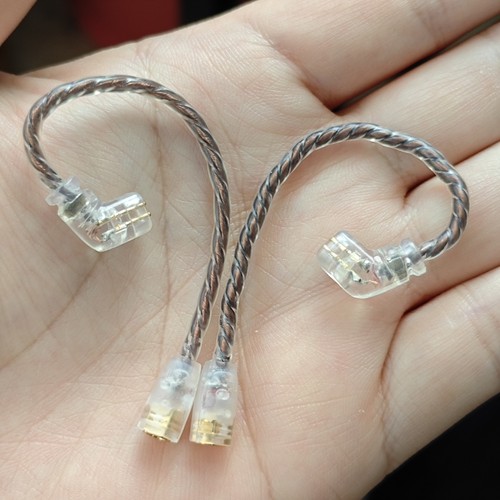 DIY手工转接线 0.78MM插针转MMCX母座 QDC KZ TRN  OFC无氧铜线