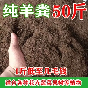 羊粪发酵有机肥内蒙古100斤纯羊粪肥料营养土养花通用专用