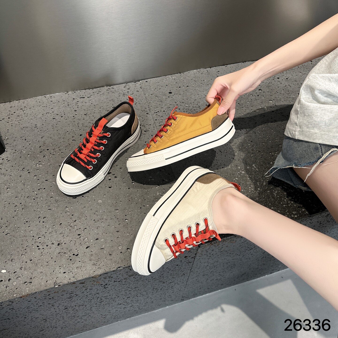 时尚厚底板鞋女2026夏款韩版百系带搭休闲鞋运动鞋阿甘鞋德训鞋潮
