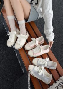 时尚厚底透气帆布鞋女2026夏款韩版百搭休闲鞋运动鞋单鞋登山鞋