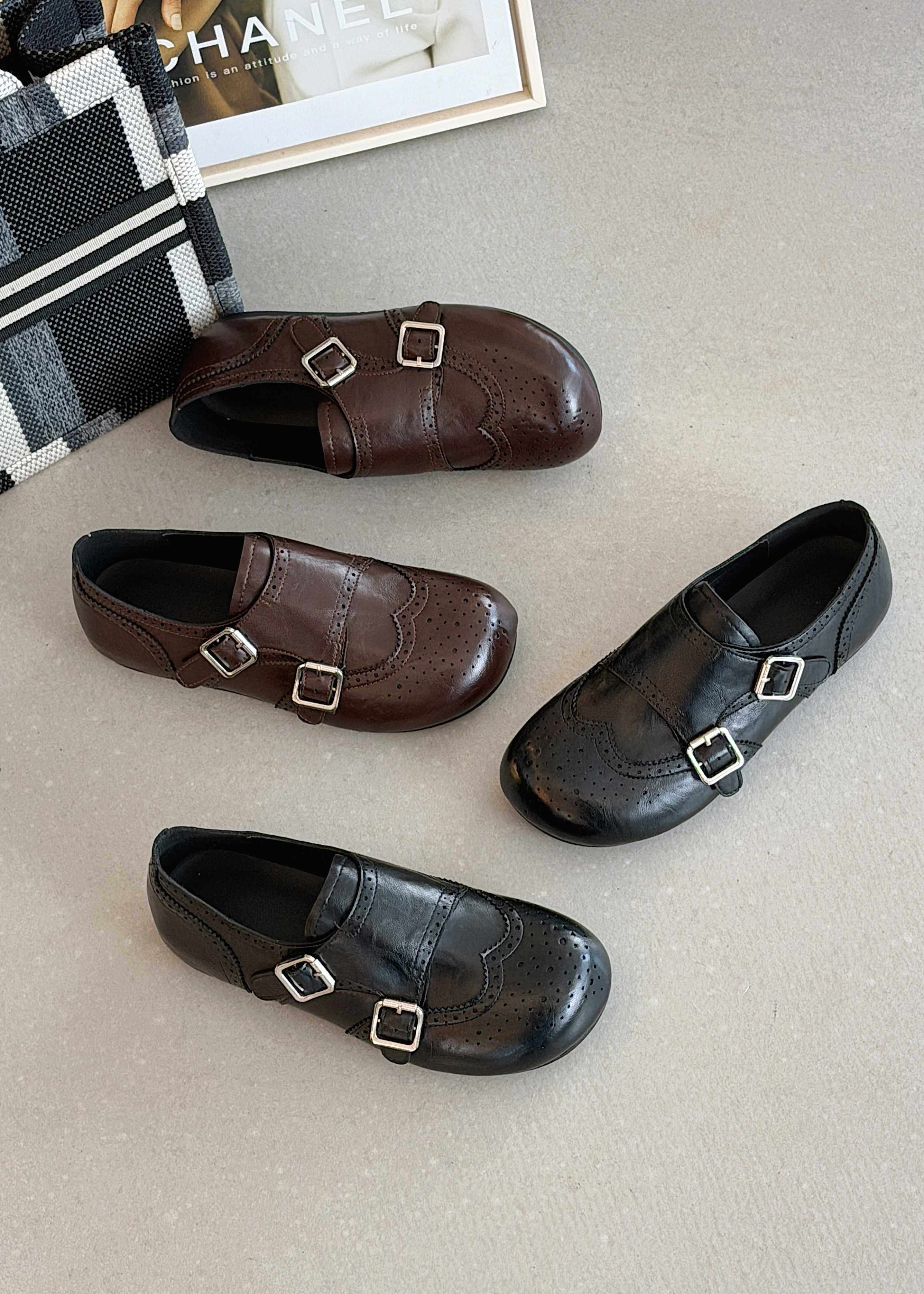 时尚雕花布洛克鞋女2026春款英伦风搭扣小皮鞋复古乐福鞋单鞋女潮,女鞋,牛津鞋/布洛克鞋/德比鞋,淘宝优惠券,粉丝福利购,淘宝优惠卷