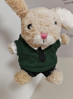 Jellycat甜美小兔娃衣背心款毛衣西服套装着替15cm美味兔YUMMY兔