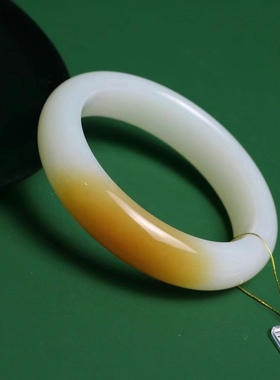 保真正宗新疆且末料糖羊脂白玉手镯58.5高品质收藏级