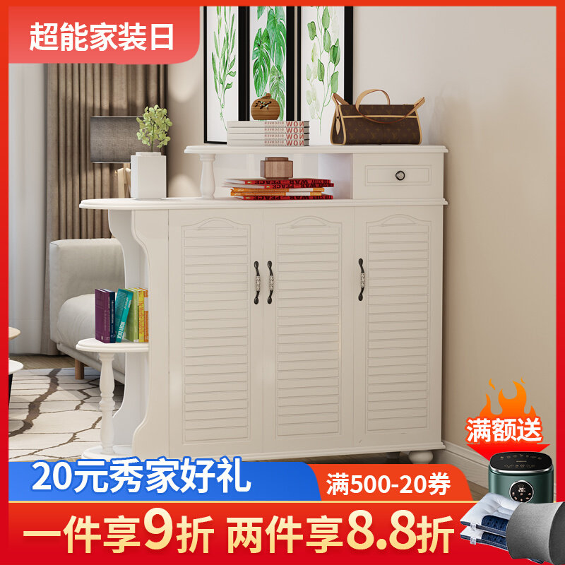 韩式欧式鞋柜酒柜简约现代双面烤漆门厅玄关鞋柜隔断鞋柜田园