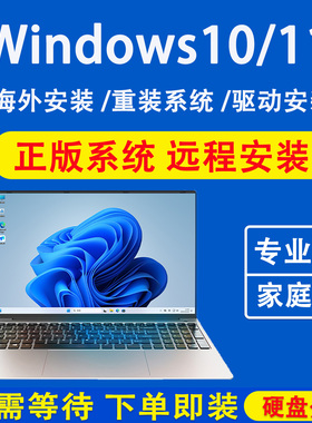 远程电脑系统重装win11安装win10专业版重做正版海外升级繁体英语