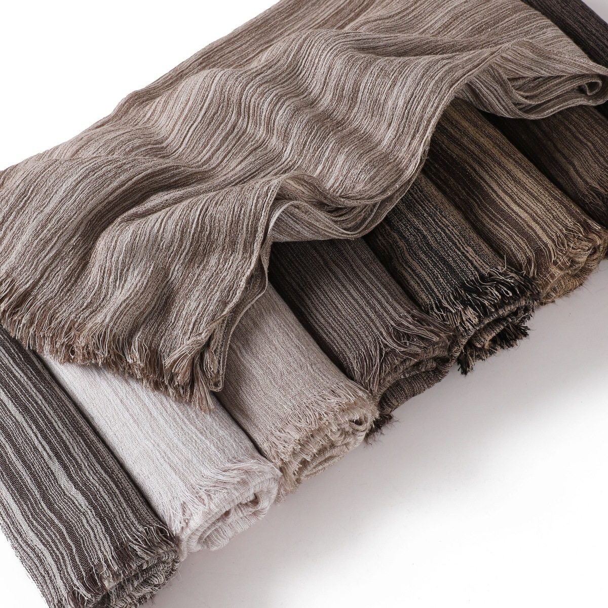 沙漠拍照出片复古条纹人棉皱须边长巾细褶皱棉麻柔软包头围巾披肩,服饰配件/皮带/帽子/围巾,围巾/丝巾/披肩,淘宝优惠券,粉丝福利购,淘宝优惠卷