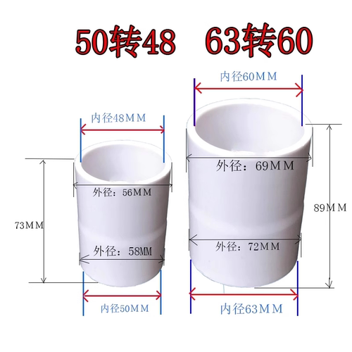 公英制转换变径60转63接头配件
