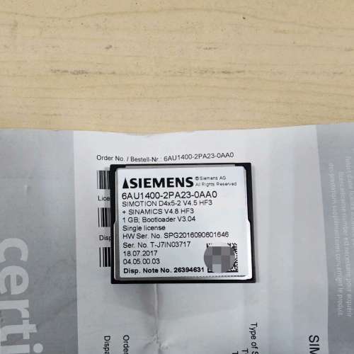 议价SIMOTION D4x5-2系统CF卡询价