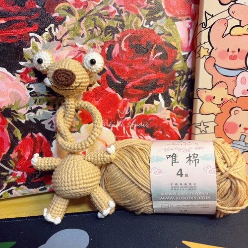 Bins手作冰河世纪希德长脖子树懒包挂件成品节日朋友情人礼物