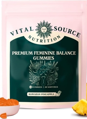 VitalSource Feminine Balance Gummies菠萝味益生菌女性平衡软糖