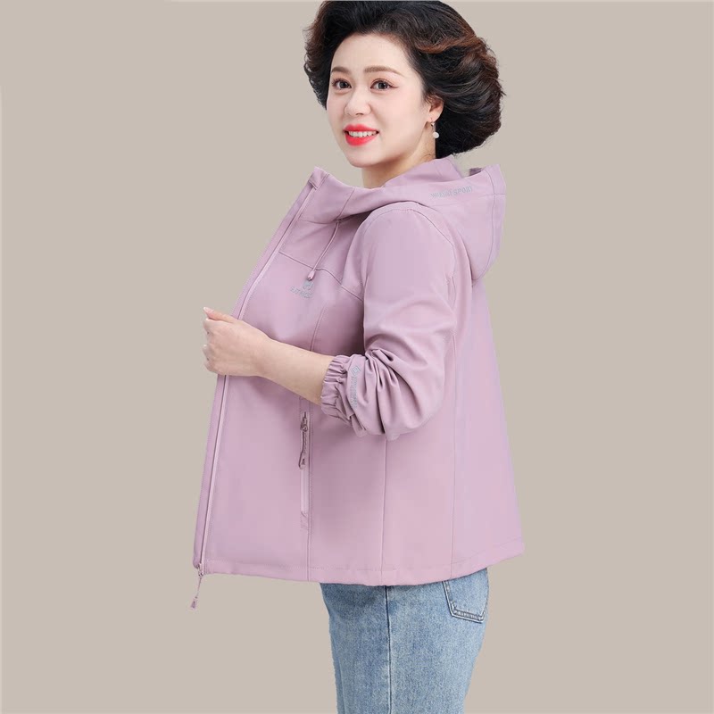妈妈春装冲锋衣外套2026新款显年轻中老年女春秋风衣夹克洋气韩版