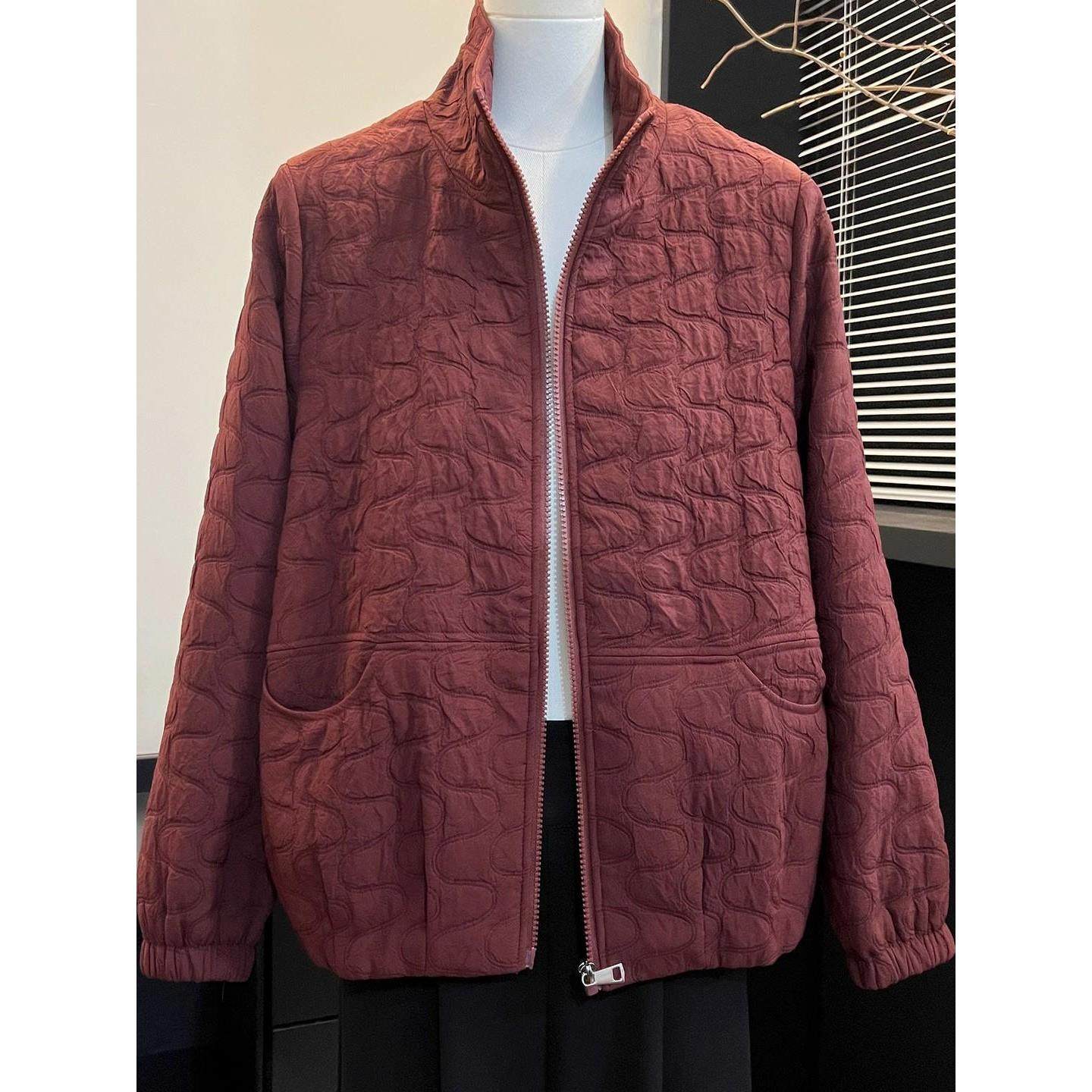 2026春季新款中老年人女装宽松夹克上衣秋冬轻薄夹棉外套