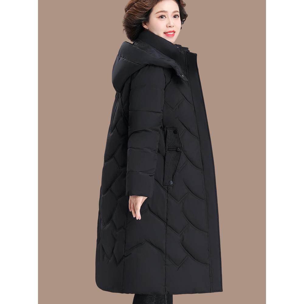 妈妈羽绒棉服冬季2024新款中老年女装秋冬款外套贵夫人中长款棉袄