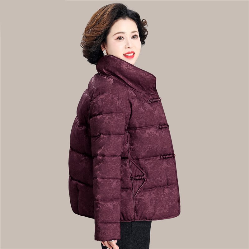 高贵妈妈冬装棉服中式国风中老年人女秋冬加厚棉衣外套阔太太上衣
