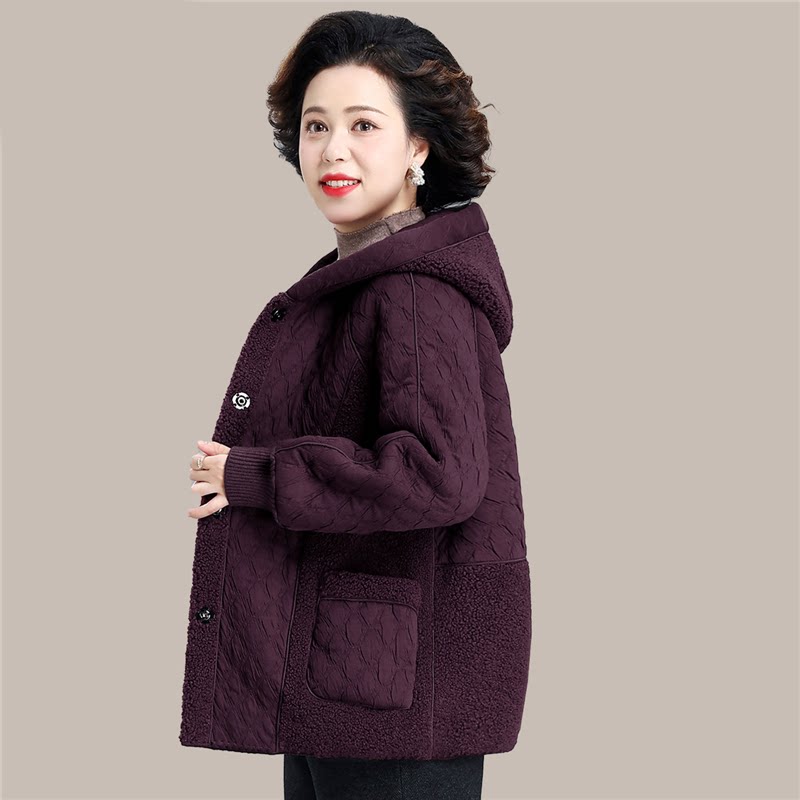 妈妈冬装风衣夹棉外套2026新款中老年人羽绒棉服女款奶奶秋冬棉衣