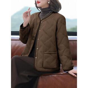 妈妈冬装羽绒棉服外套中年高端女装秋冬高级感刺绣棉衣