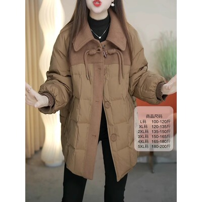 中老年妈妈保暖羽绒服女冬季