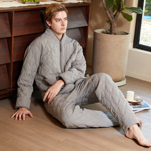 曼诺曼蒂克睡衣男生冬季新款春亚纺休闲百搭舒适休闲家居服可外穿