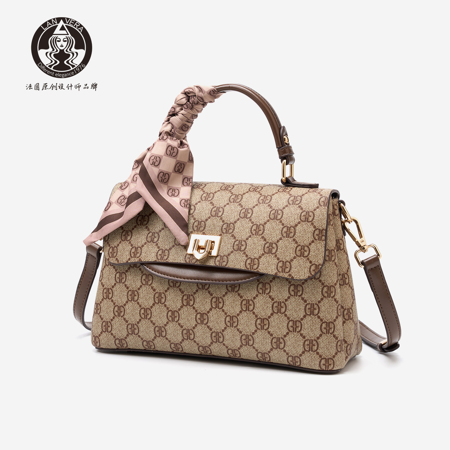 LANVERA包包新款女士手提包高级感妈妈包单肩包斜挎包妈妈款女包