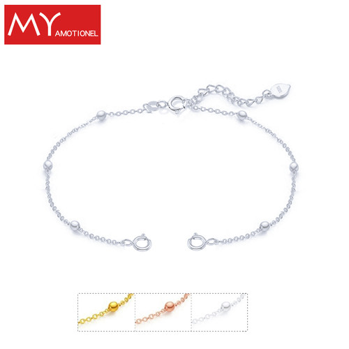 925纯银开口手链双弹簧扣包珠链