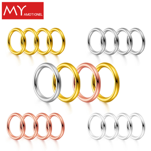 通体925纯银大小号4 6mm闭口圈穿珍珠项链扣接口圈手链DIY手工