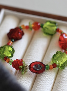 秋实原创缤纷圣诞新年串珠手链