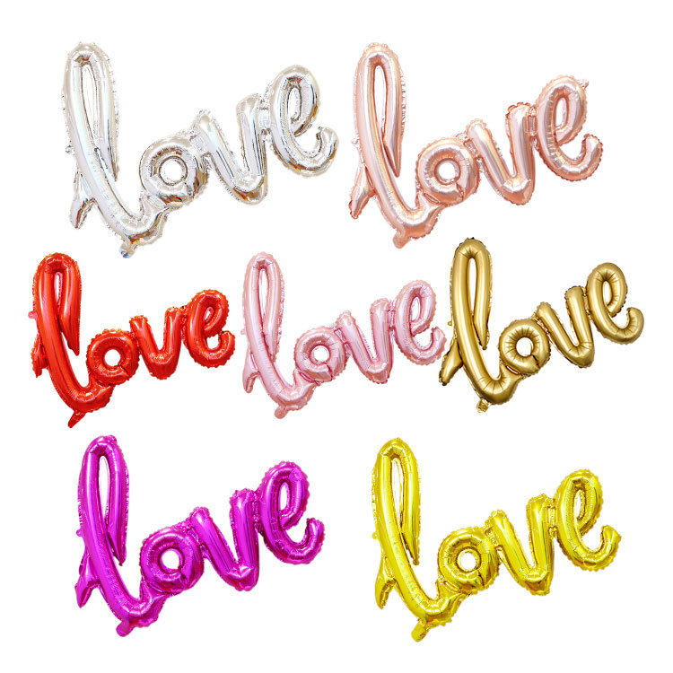 LOVE字母铝膜气球 结婚婚房新房装饰求婚表白布置装饰气球用品