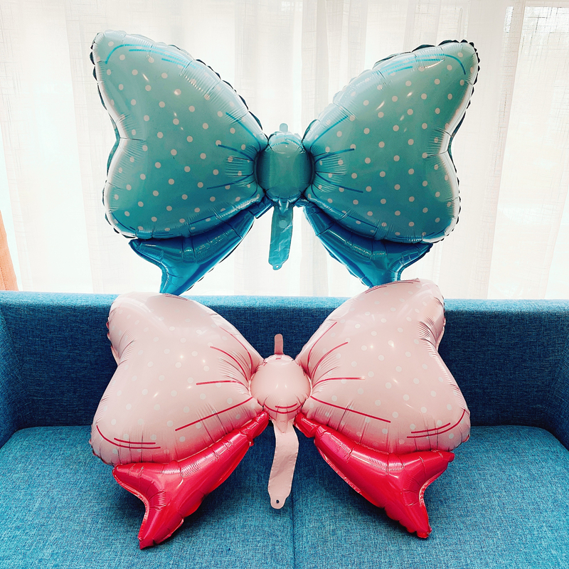 蝴蝶结宝宝满月show铝膜气球