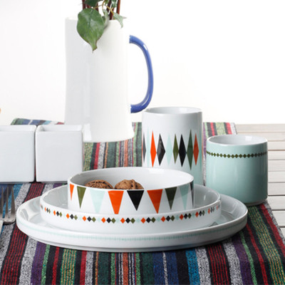 丹麦fermliving创意平盘圆形餐具