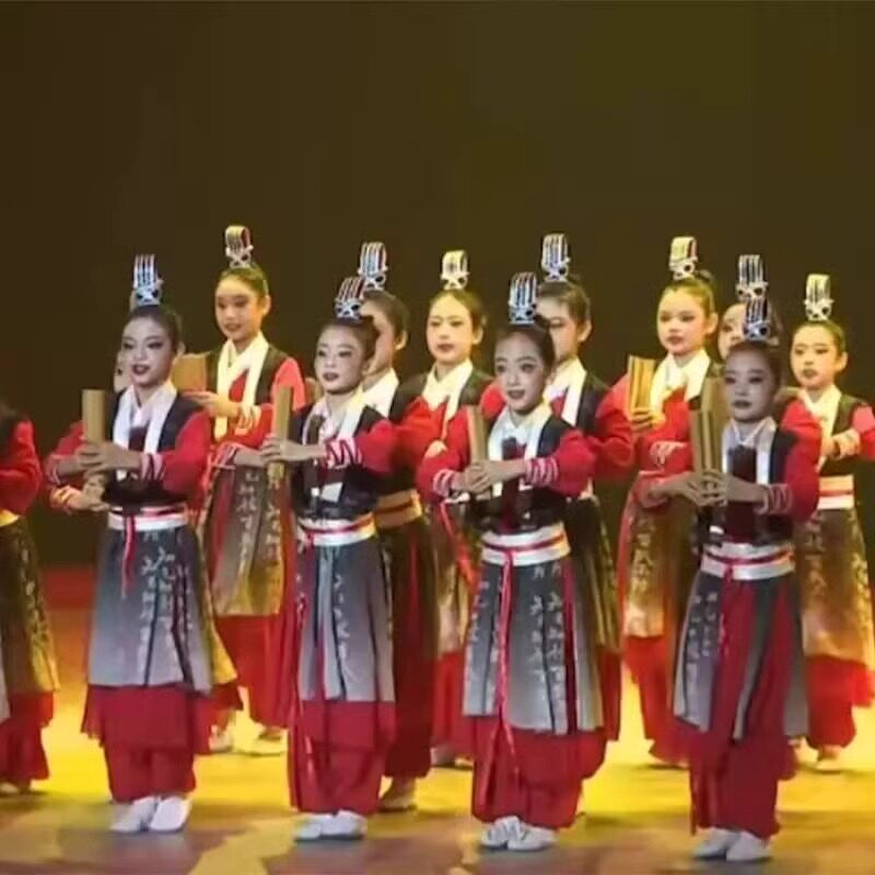 儿童书童服装三字经弟子规汉服国学服壮志少年行孔子曰舞蹈演出服