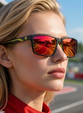 法拉利方框板材遮阳驾驶太阳镜