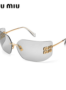 miumiu无框金属字母标女士太阳镜