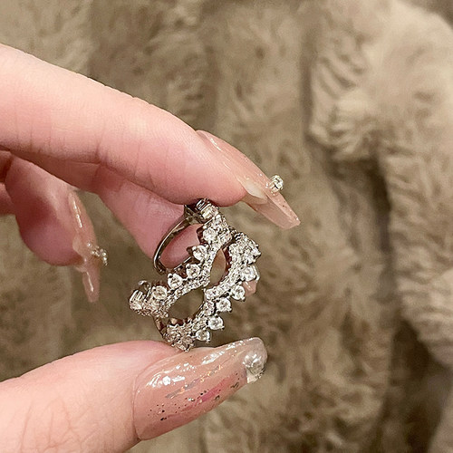 气质百搭复古锆石开口戒指食指戒