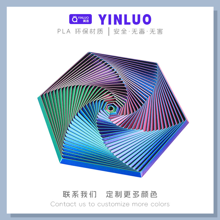 跨界3d打印分形烦躁六边形解压 fractal fidget hexagon玩具