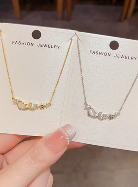 小清新时尚甜美锆石海星鲸鱼项链精致轻奢百搭感超闪颈链