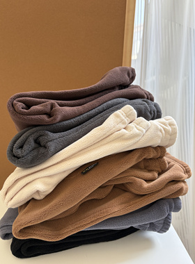 2024秋冬臻品男女童卫裤双面摇粒绒柔糯舒适百搭亲子款奶皮绒绒裤