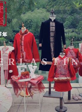 Everlasting Y原创2020亲子男女儿童汉服唐装拜年服/连体/斗篷