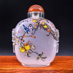 衡水兽头内画鼻烟壶纯手工绘制工艺礼品出国送老外商务
